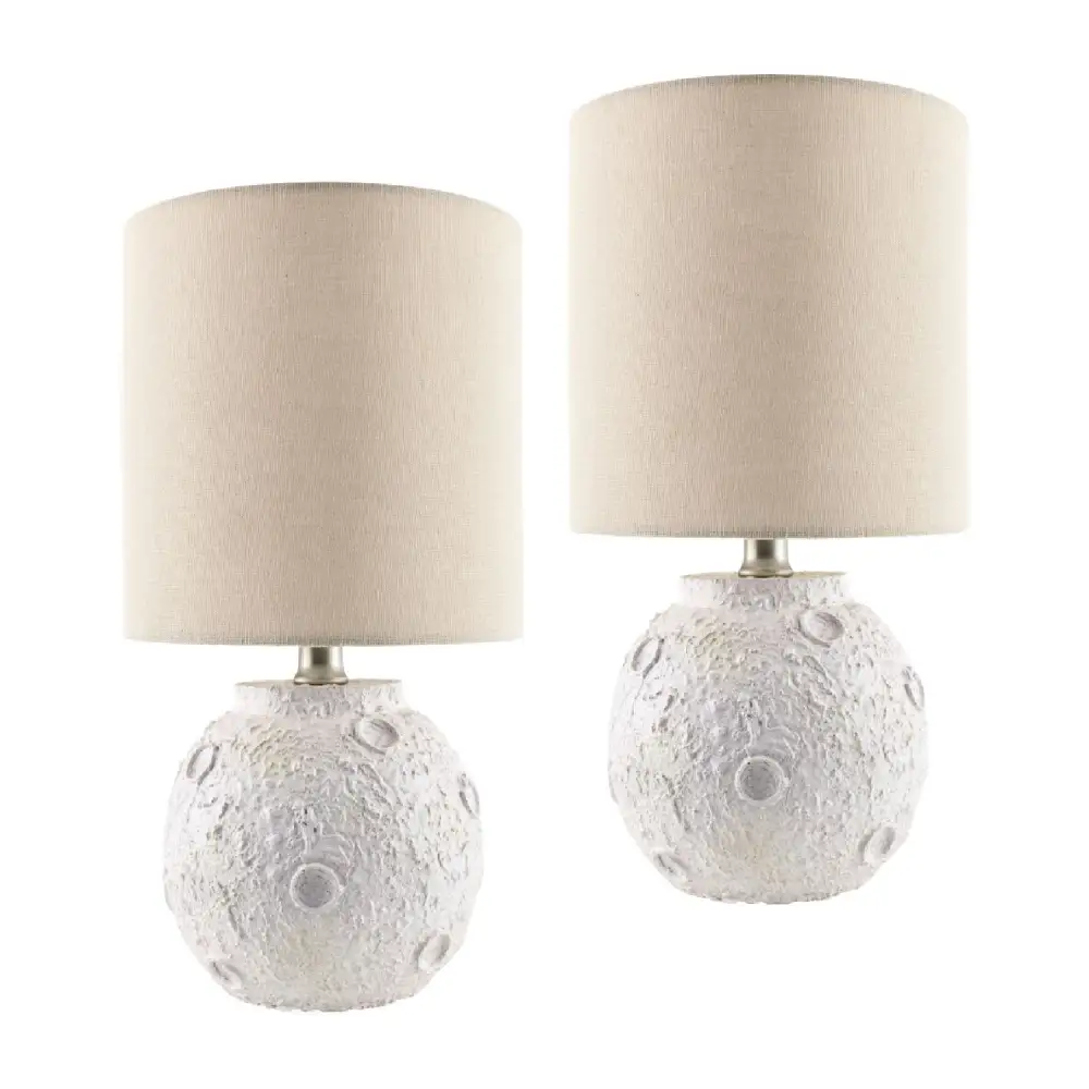 Textured Round Base Table Lamps