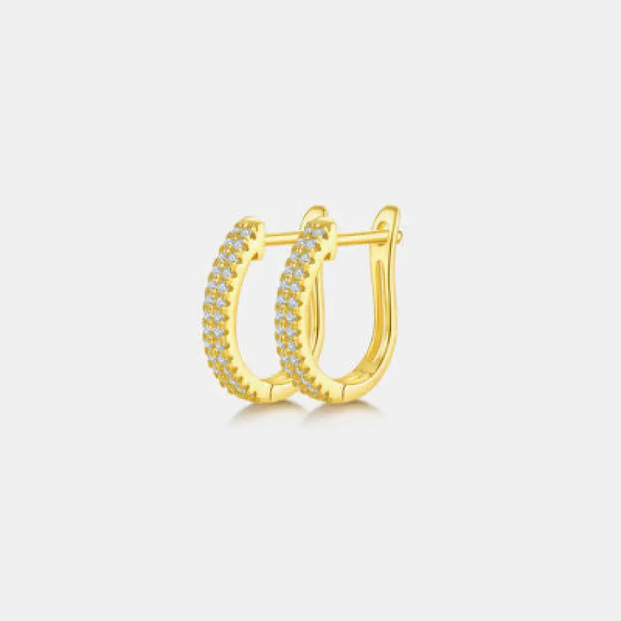 Everyday Moissanite Sterling Silver Huggie Earrings