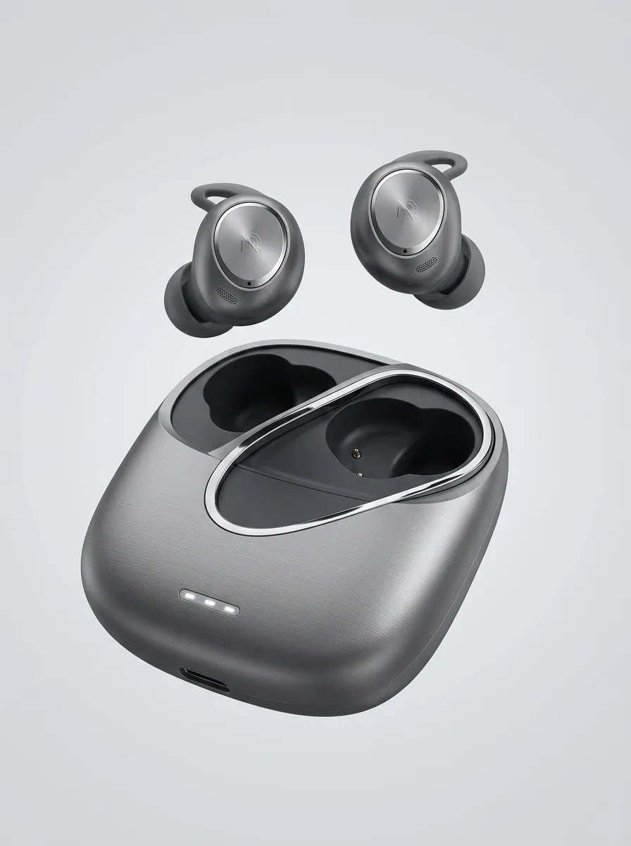 Travel-Friendly Wireless Earbuds with Charging Case