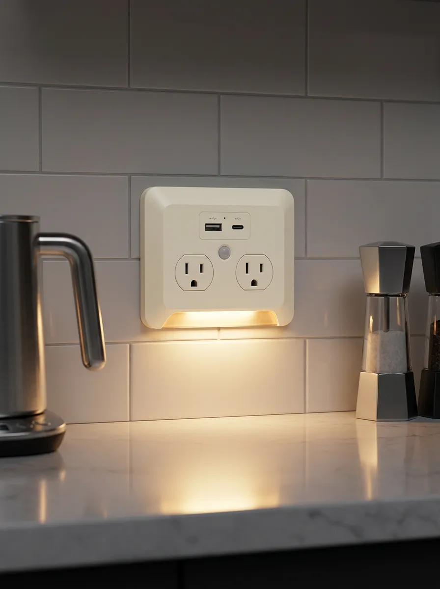 USB Motion Sensor Printed LED Outlet Cover