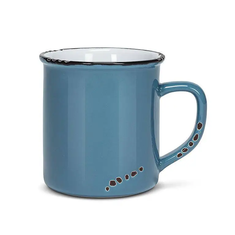 Retro Enamel Style Stoneware Mug