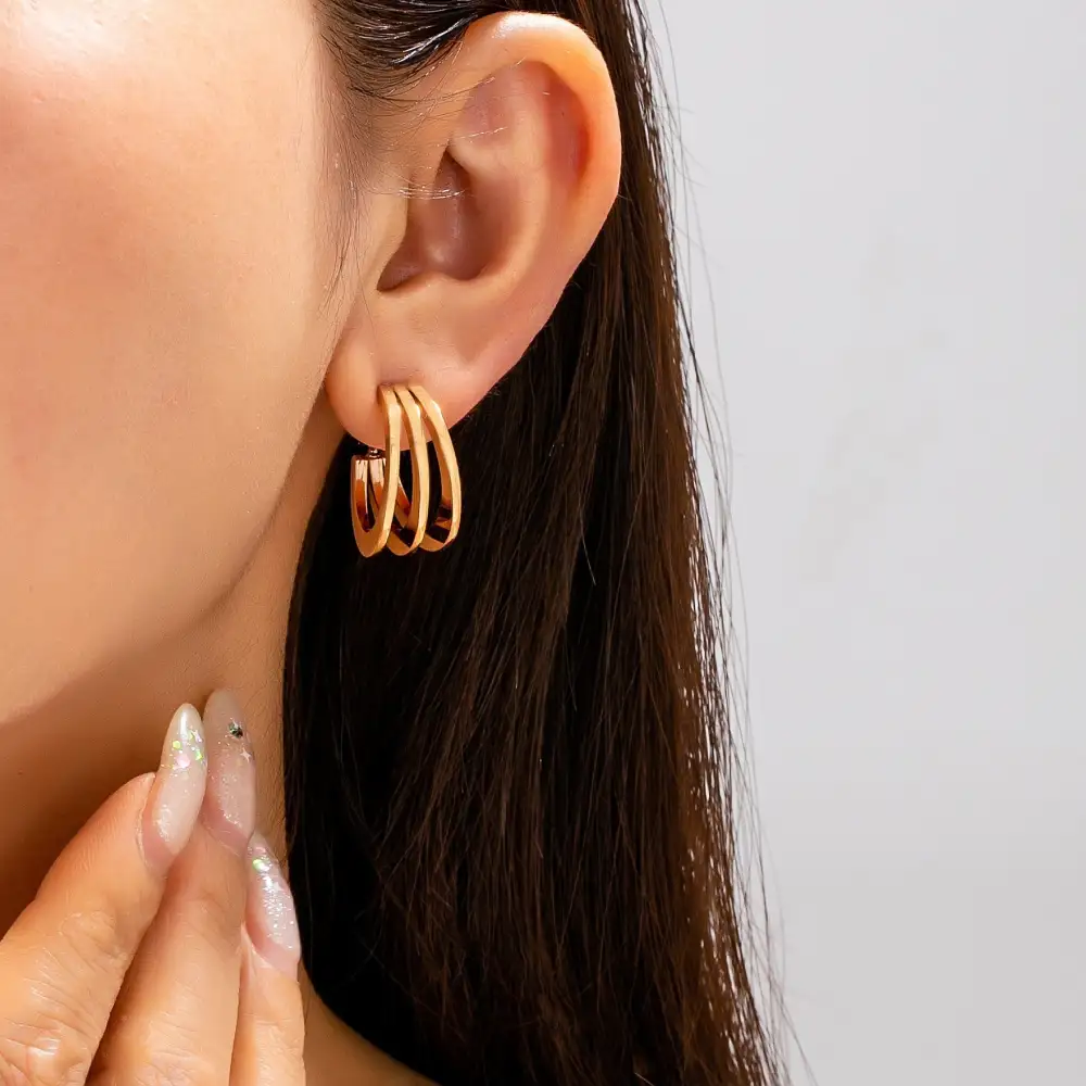 Triple Band Hoop arrings