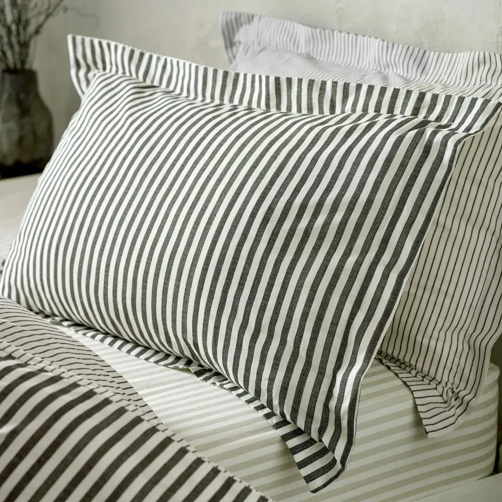 Timeless Bedroom Reversible Stripe Cotton Duvet Cover Set