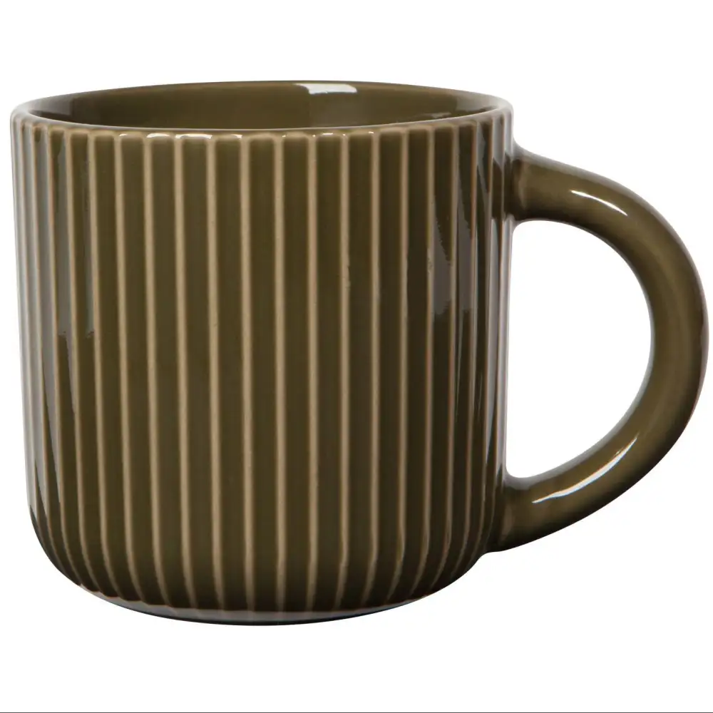 Botanical Fluted Stoneware Mug