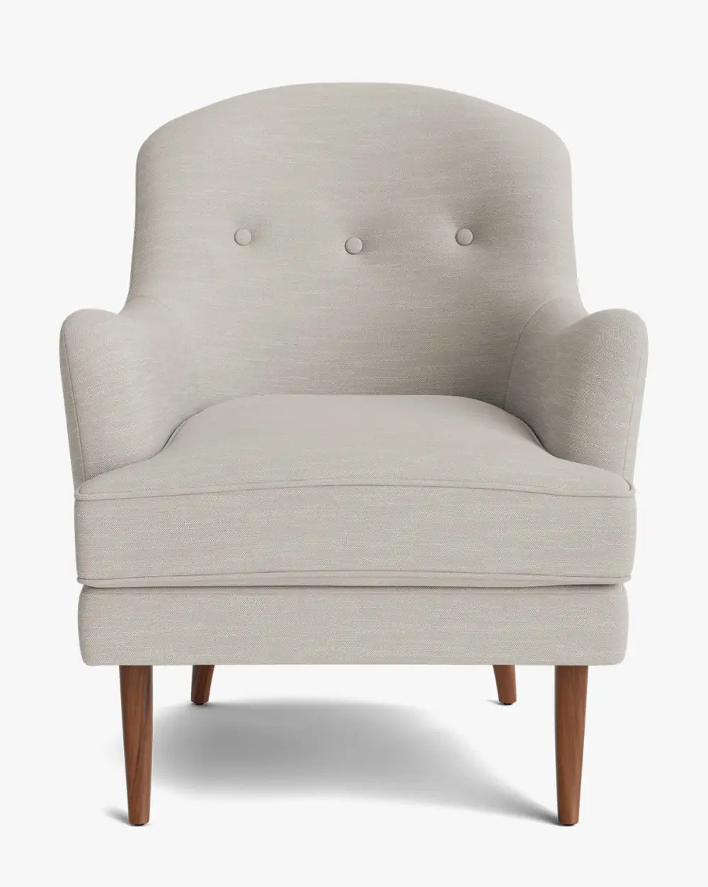 Tufted Wood Lounge Chair