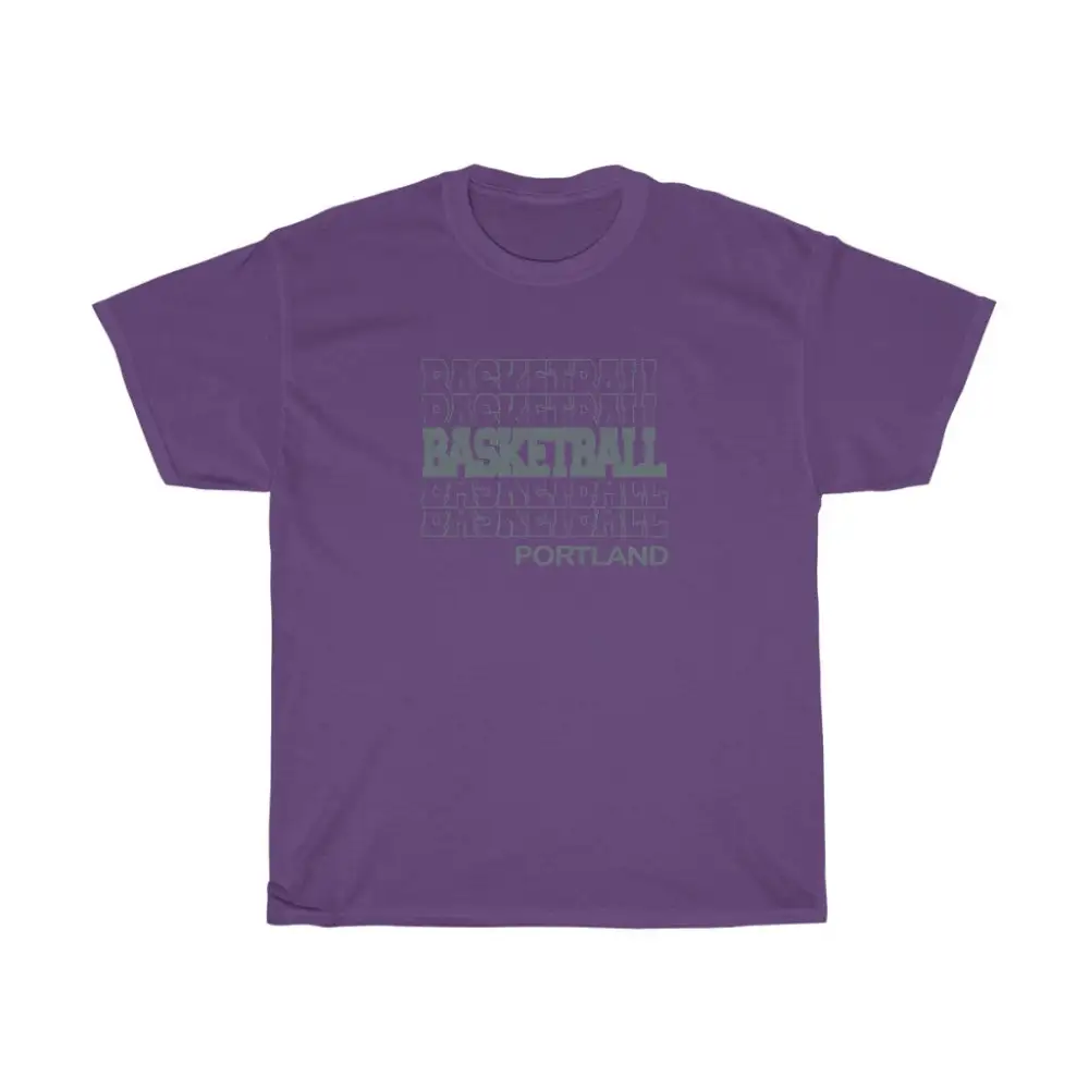 Basketball Portland in Modern Stacked Lettering