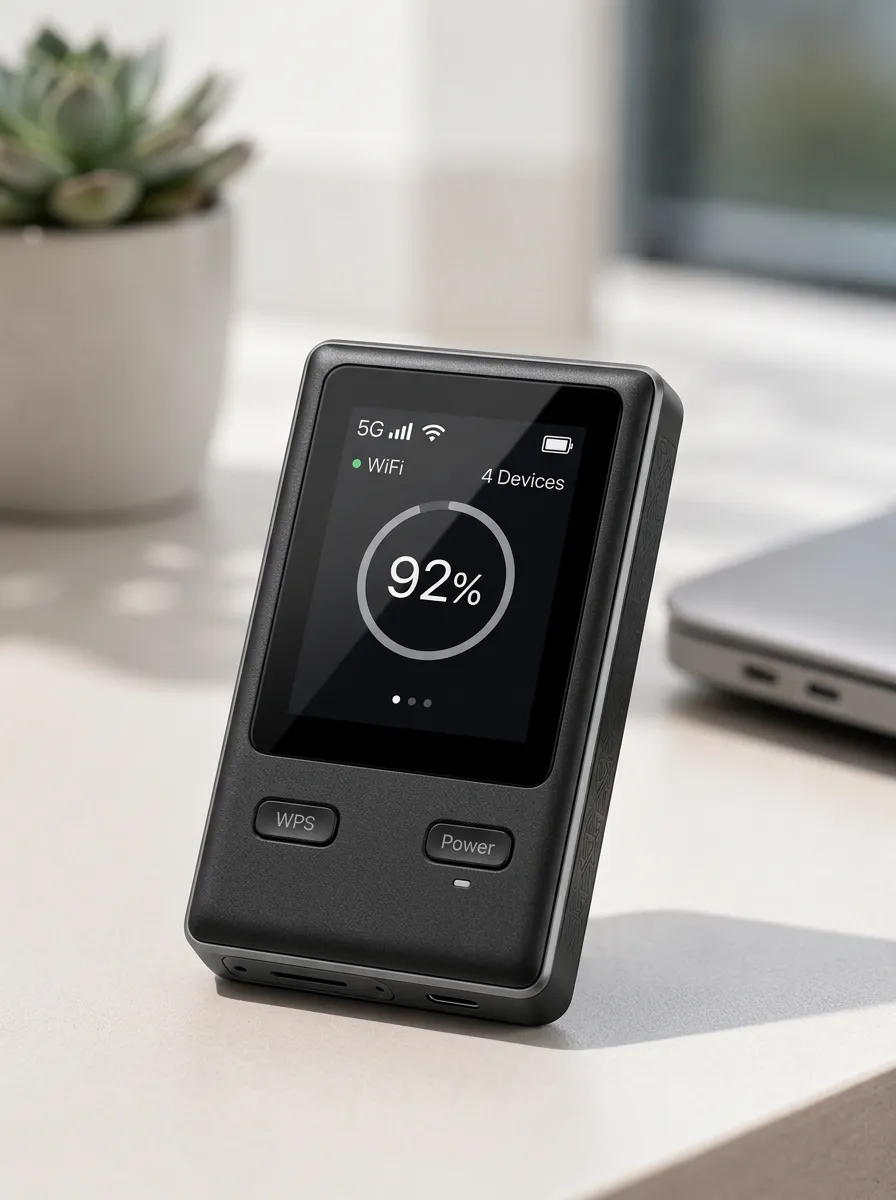 Battery Display Portable WiFi Hotspot
