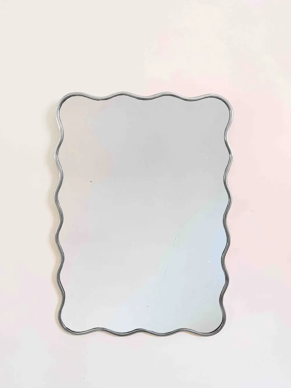 Sculpted Wavy Frame Wall Mirror