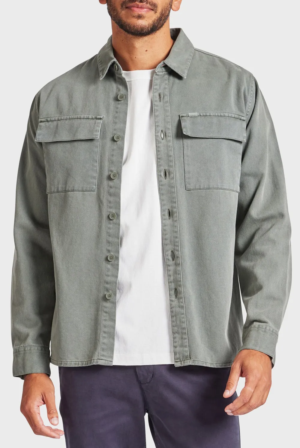 Casual Style Overshirt- Dutch blue