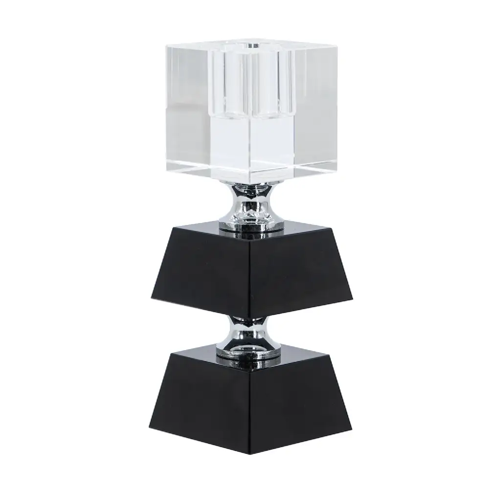 and Clear Square Candle Holder