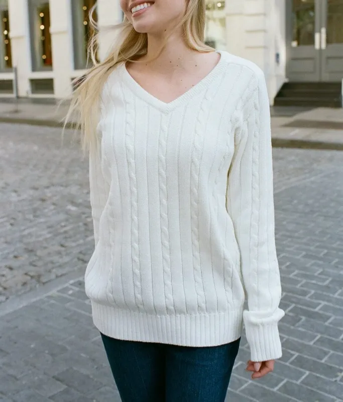 Ivory Ribbed Sweater