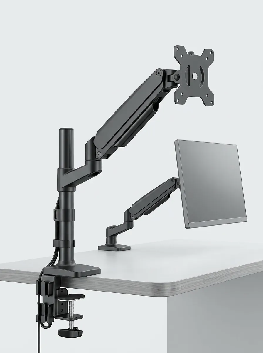 Ergonomic Adjustable Gas Spring Monitor Desk Mount