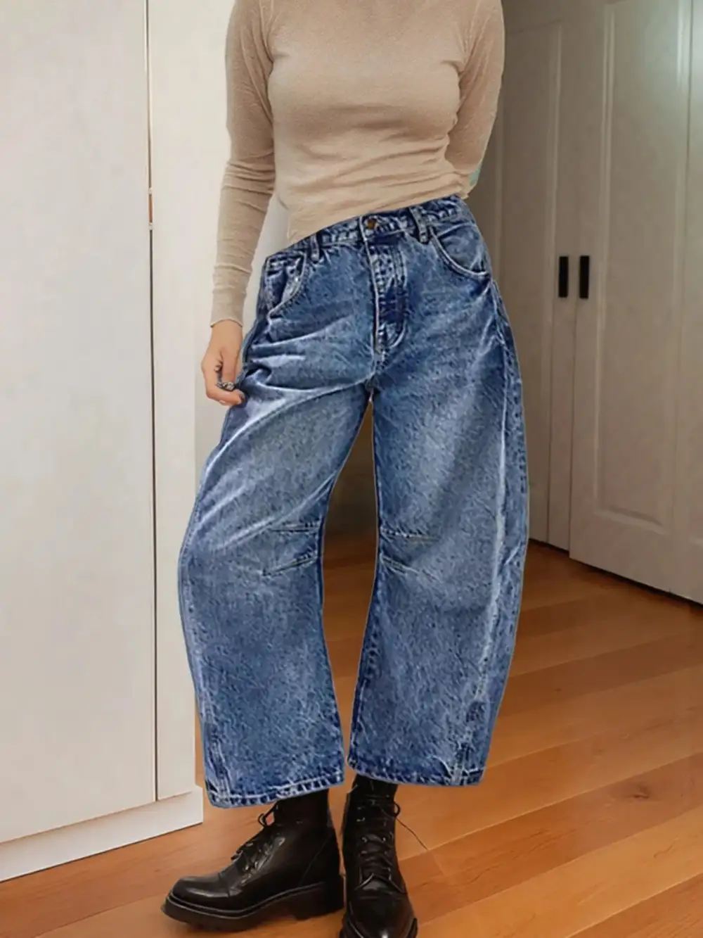 Clean Simple Trim Denim Jeans