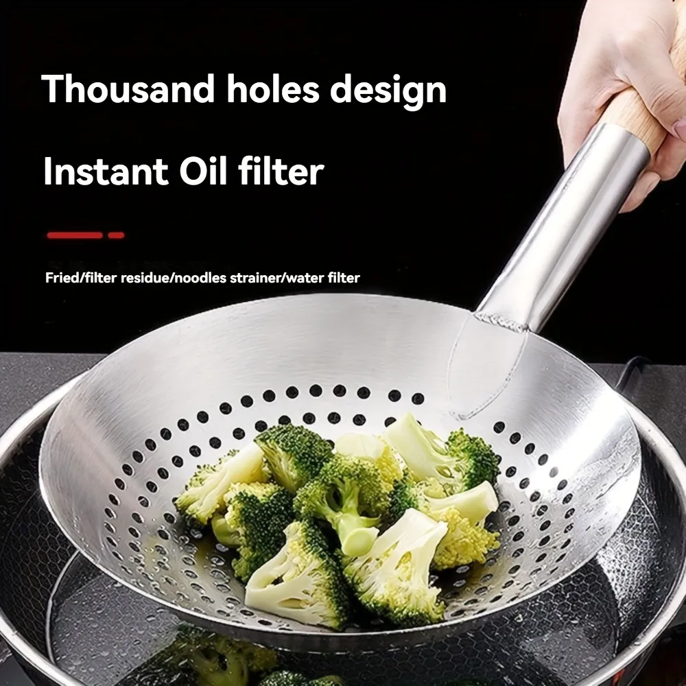 Stainless Steel Long-Handle Colander