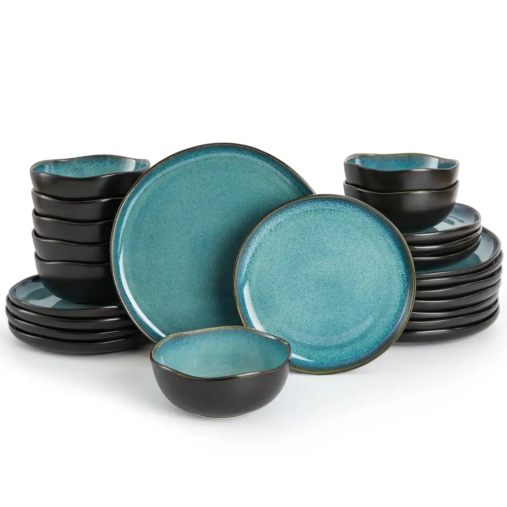 Contemporary Stoneware Dining Set
