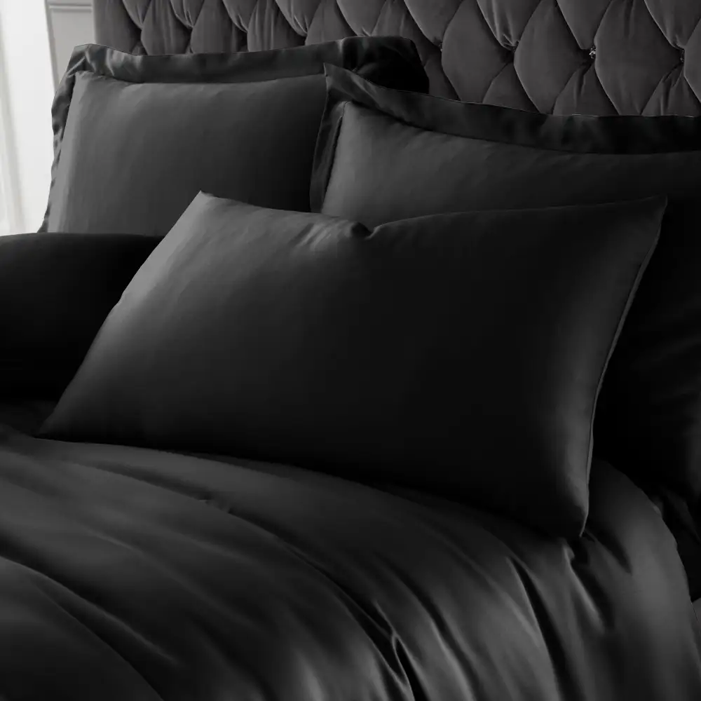 Modern Bedroom Printed Satin Duvet Cover Set