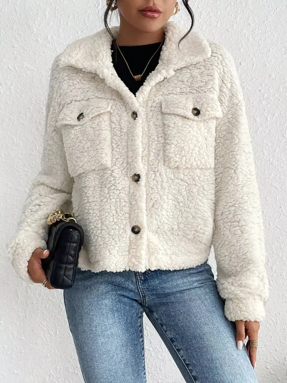 Cozy Sherpa Button Down Jacket