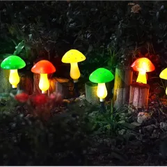 Mushroom Pathway String Lights