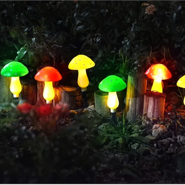 Mushroom Pathway String Lights