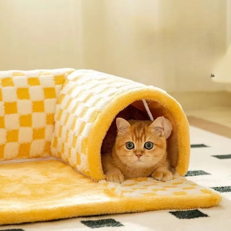 Plush Cat Tunnel Mat