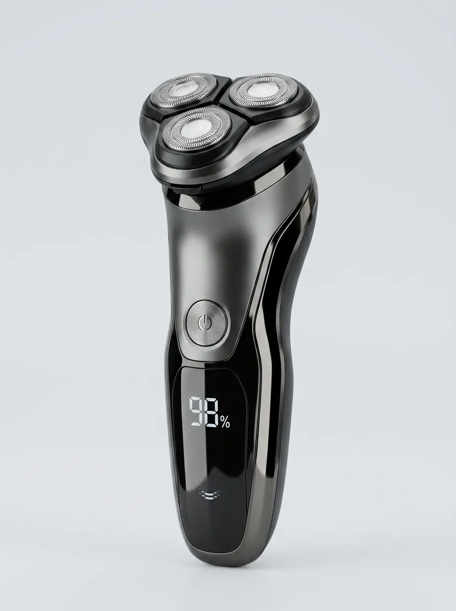 Rotary Triple-Head LED Display Electric Shaver for Home Shaving