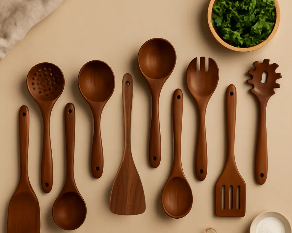 Teak Cooking Tool Collection