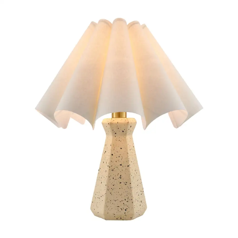 Scalloped Cotton Table Lamp