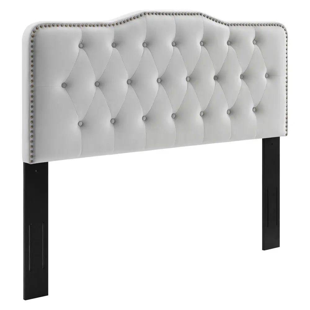 Nailhead Trim Tufted Performance Velvet Headboard