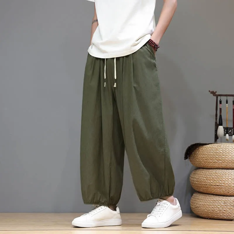 Elastic Waist Harem Pants