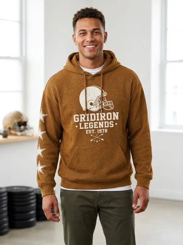 Men's Football Gridiron Legends Helmet Star Hoodie