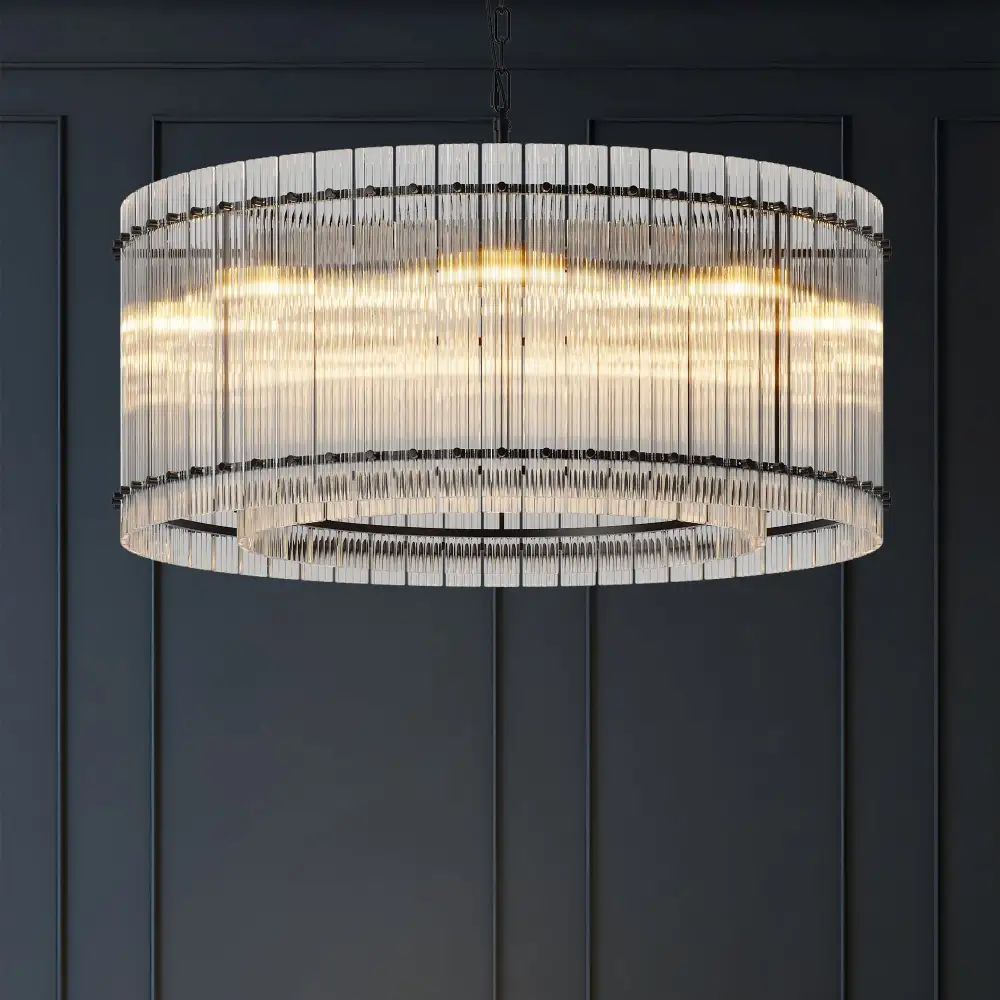 Modern Metal Glass Chandelier Light