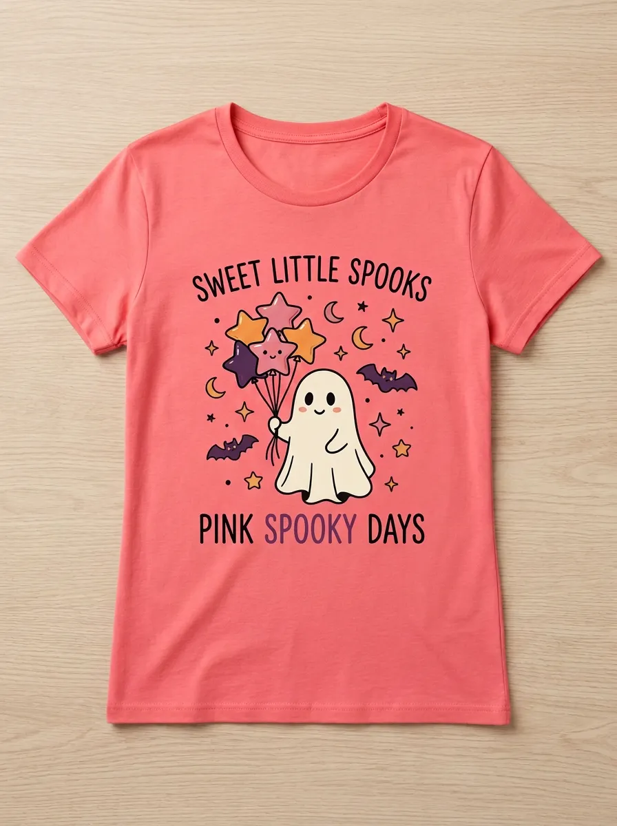 Ghost Star Halloween Graphic T-Shirt