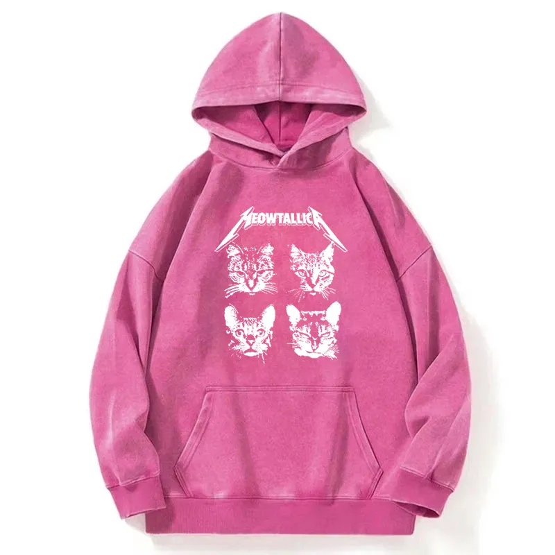 Visible Cat Emotion Washed Hoodie