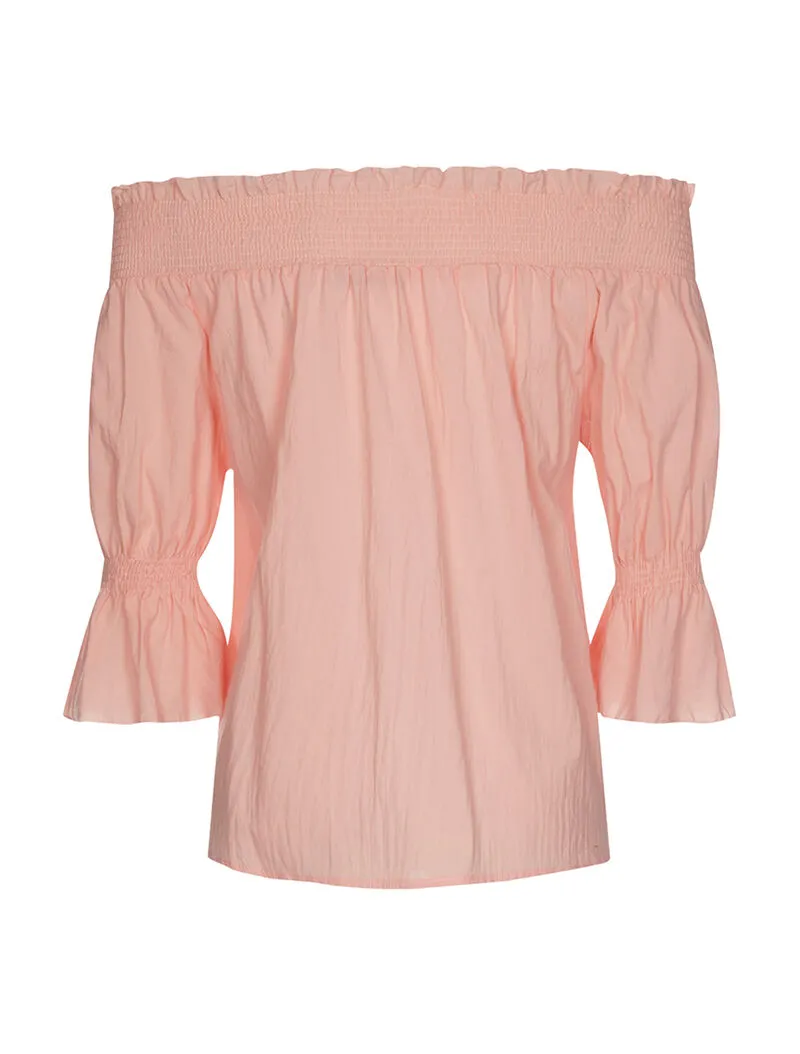 Textured Short Sleeve Solid Blouse