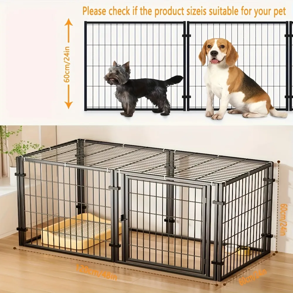 Practical Metal Dog Playpen for Professional and Home Use in Pet Care