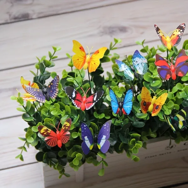 10pcs Colorful Butterfly Garden Stakes
