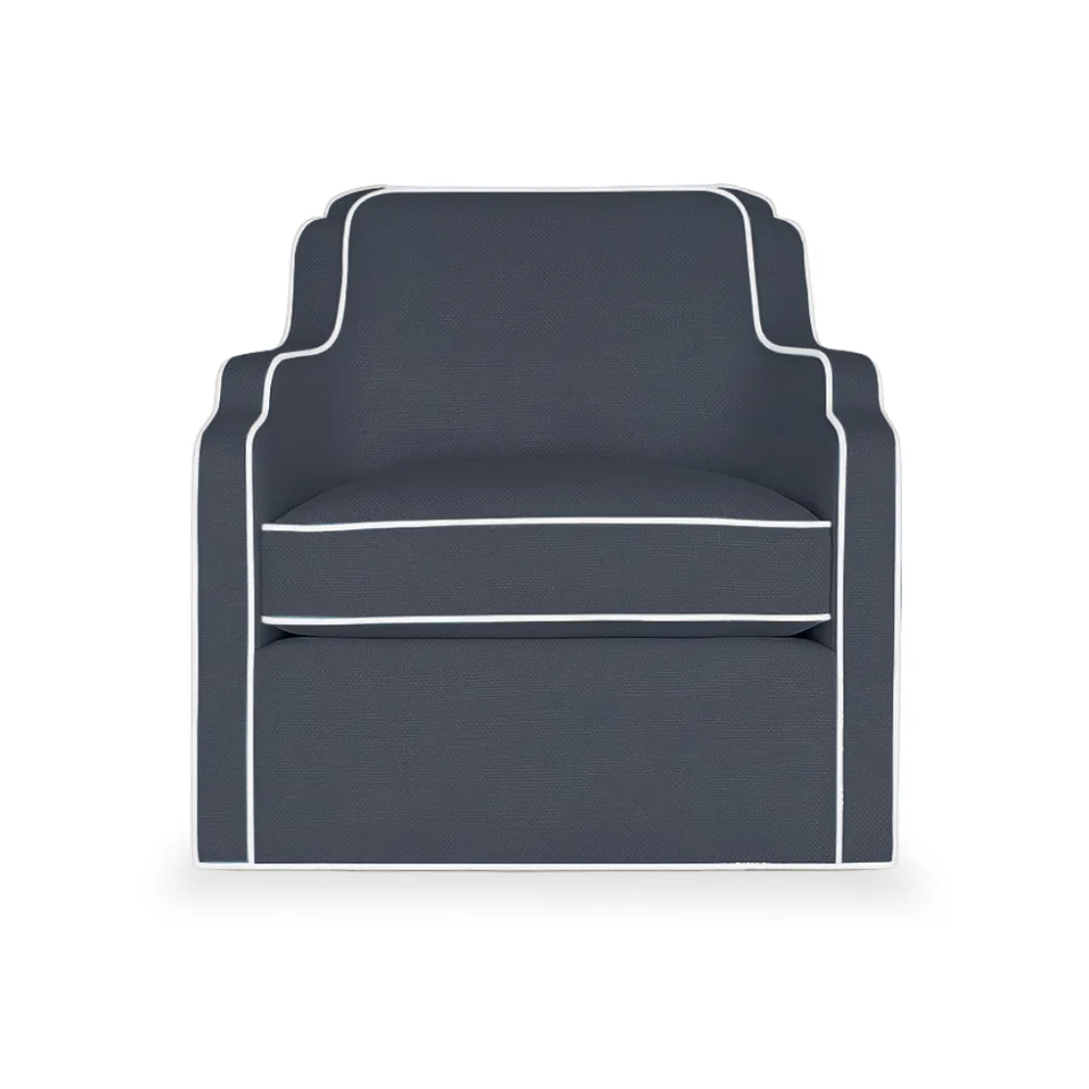 Scalloped Swivel Chair