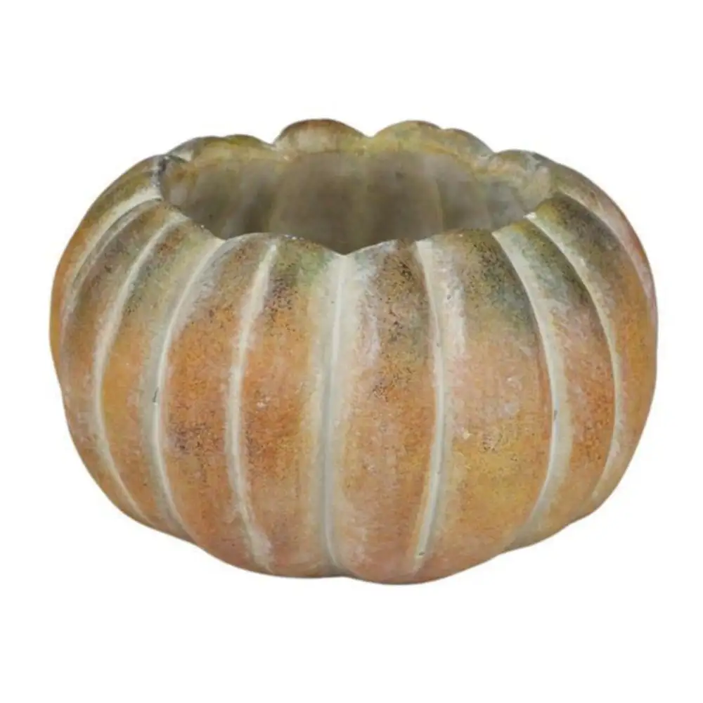 Rustic Pumpkin Cement Planter