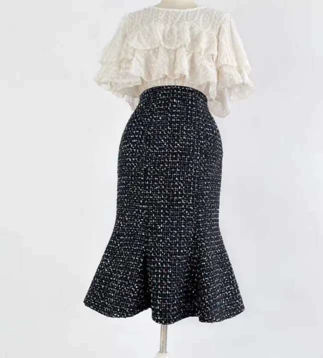 Relaxed Everyday Casual Wool Skirt