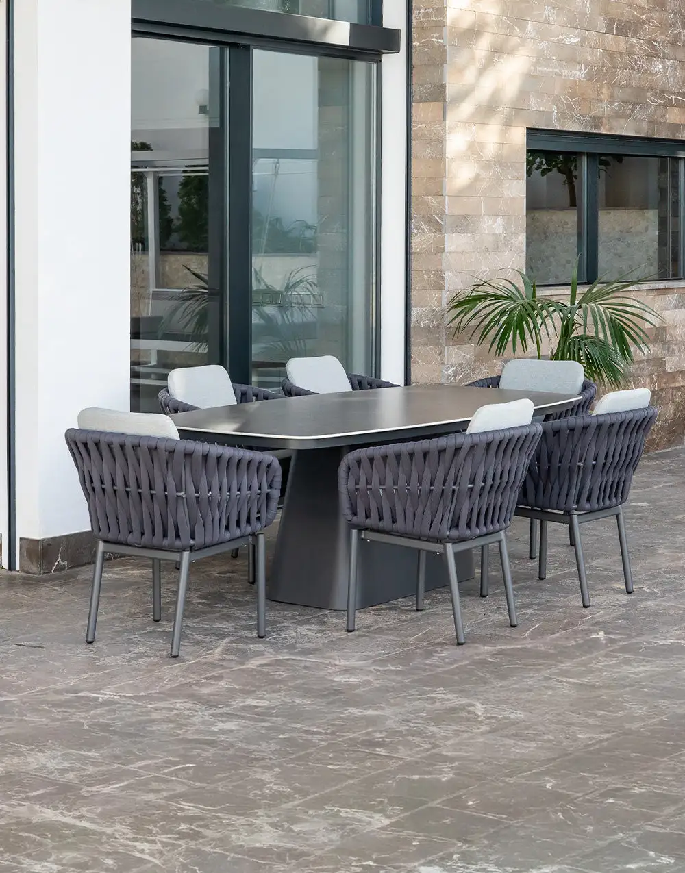 Rectangular Aluminum Patio Table