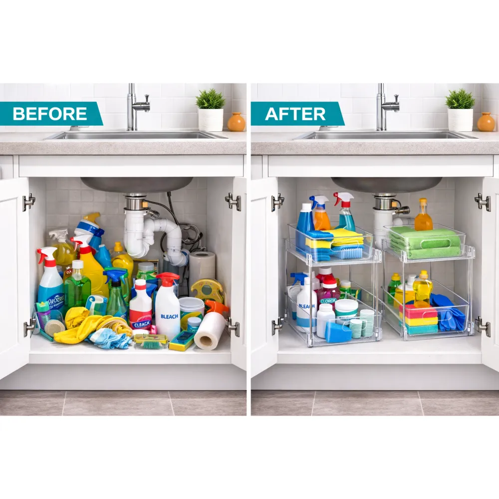Tier Pull Out Cleaning Organizers