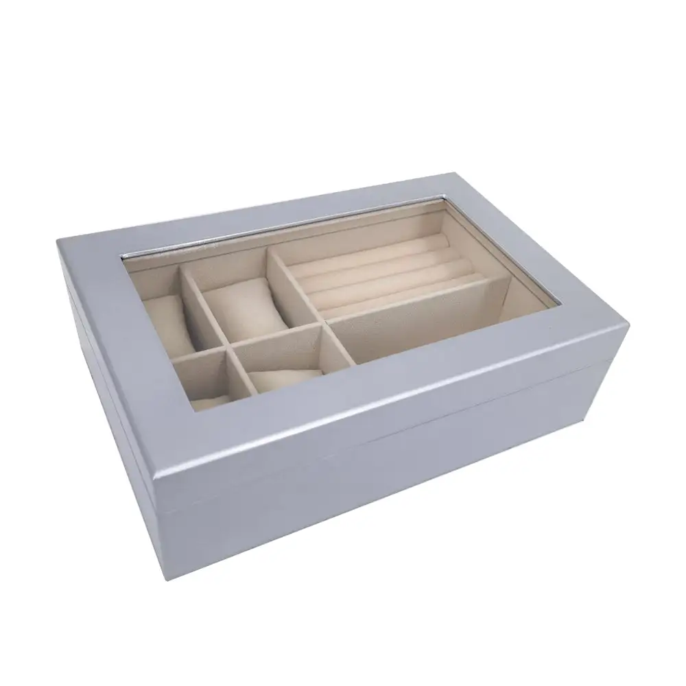 Kylie Glass Top Jewelry Box