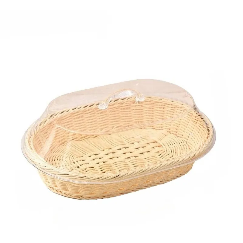 Wicker Food Basket with Lid
