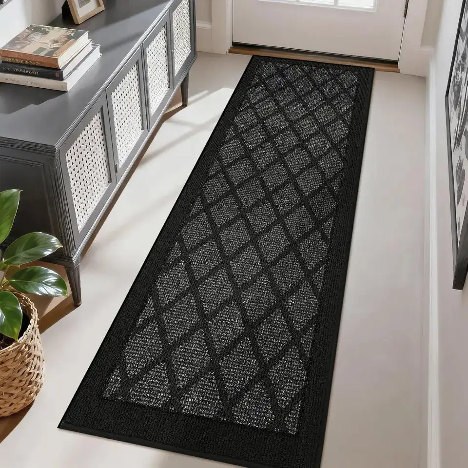 Diamond Pattern Door Runner Rug