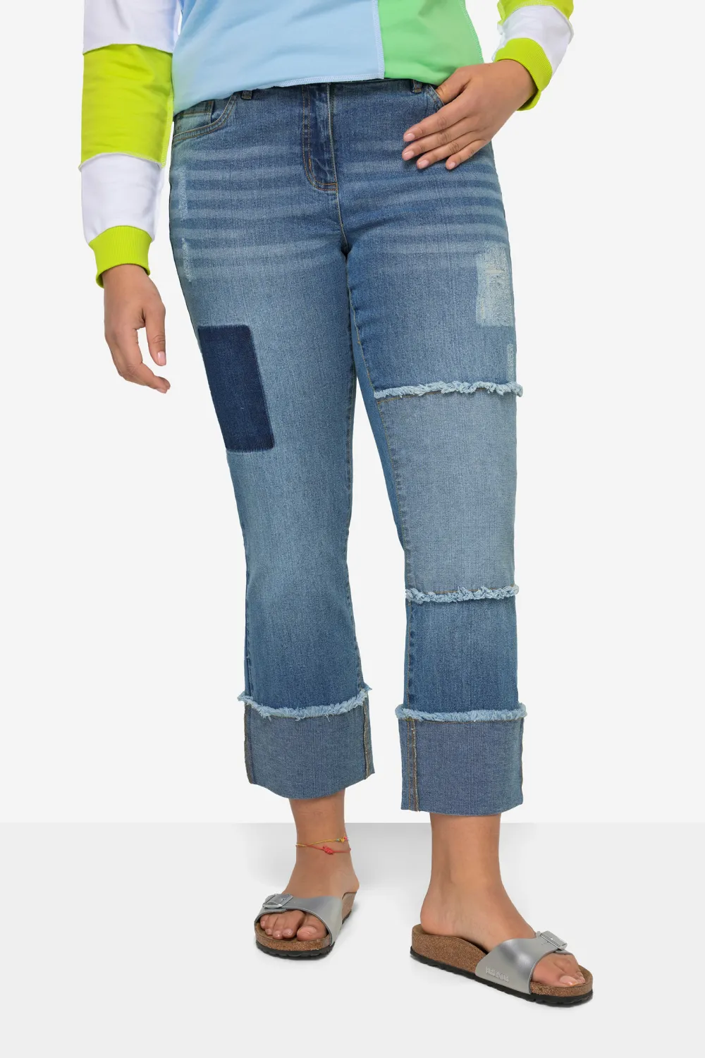 Elastic Patch Jeans