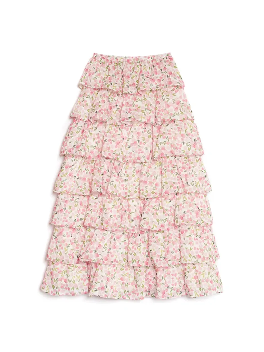 Tiered Midi Skirt