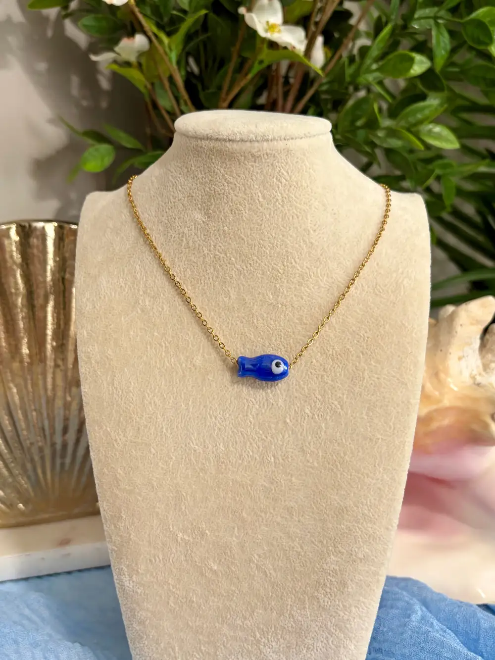 Coastal Fish Pendant Necklace