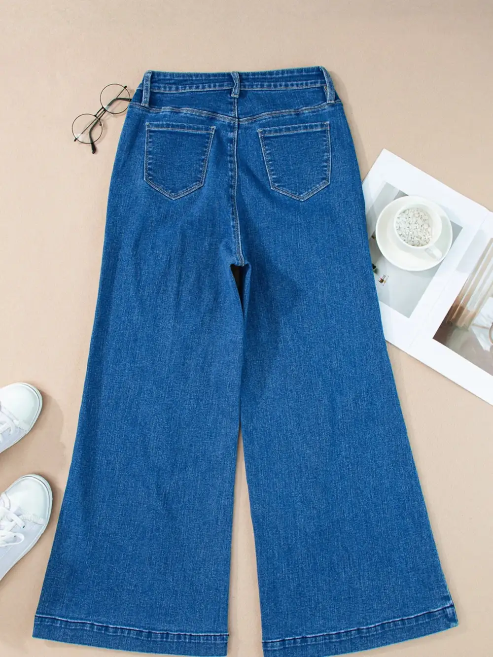 Flare Leg Seam Detail Denim Jeans