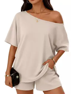 Polished Relaxed Everyday Top and Shorts Matching Set