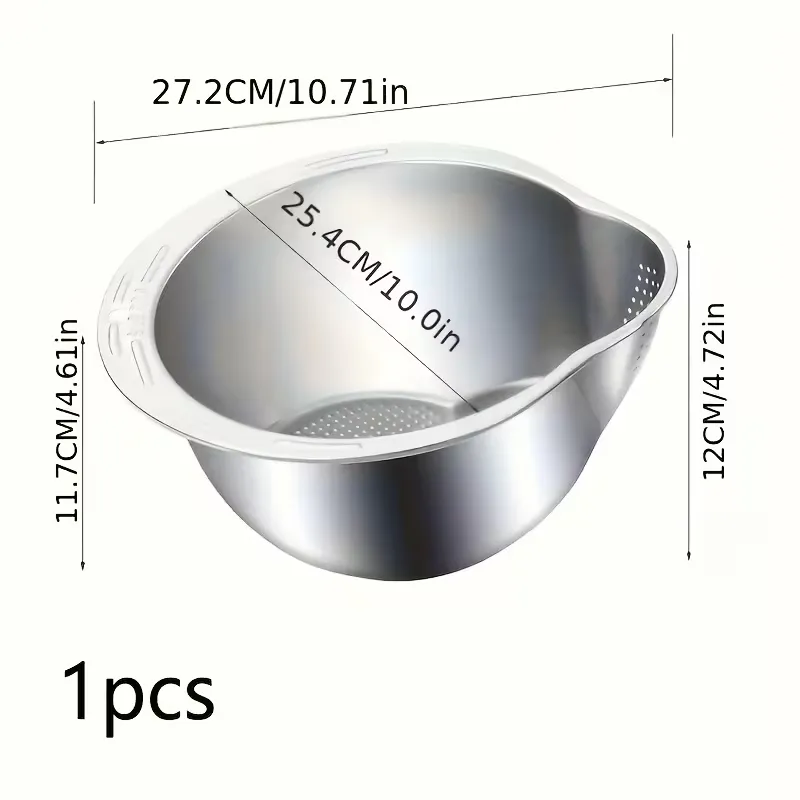 Stainless Steel Multi-Purpose Drain Colander Bowl